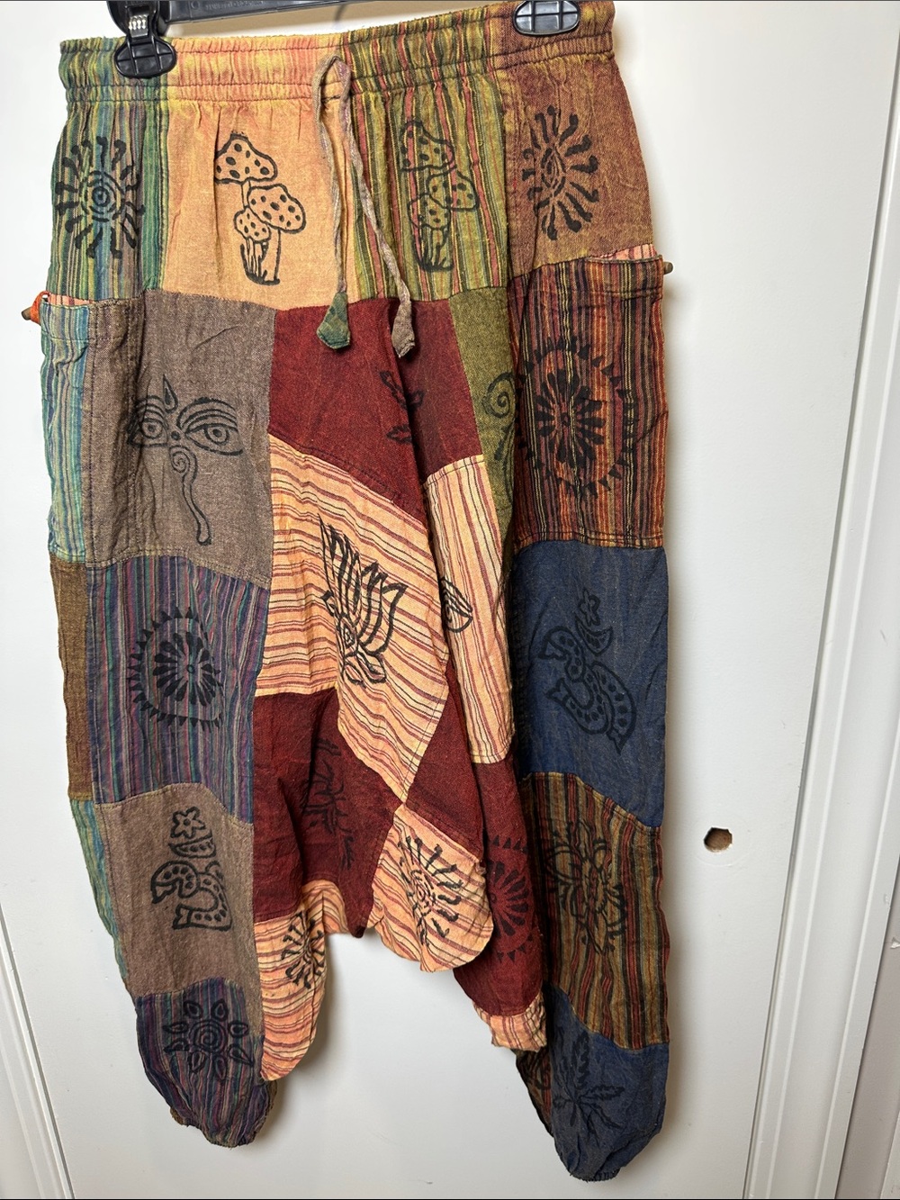 Bohemian Patchwork elephant pants OS 100%cotton (20)